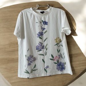 Floral Print White T-Shirt